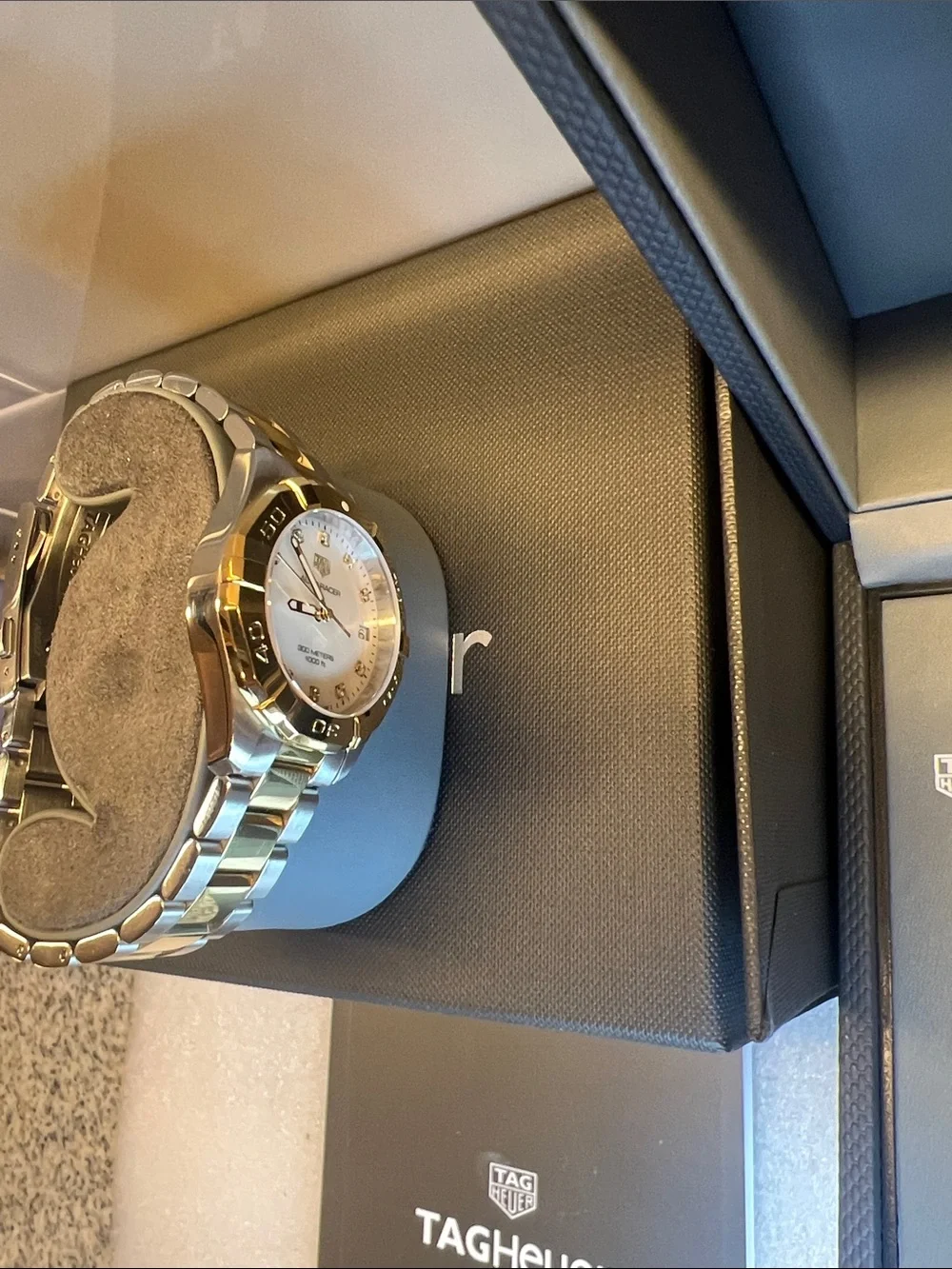 Tag Heuer Ladies Aquaracer SS and Gold w/Diamond markers - WBD1322.BB0320